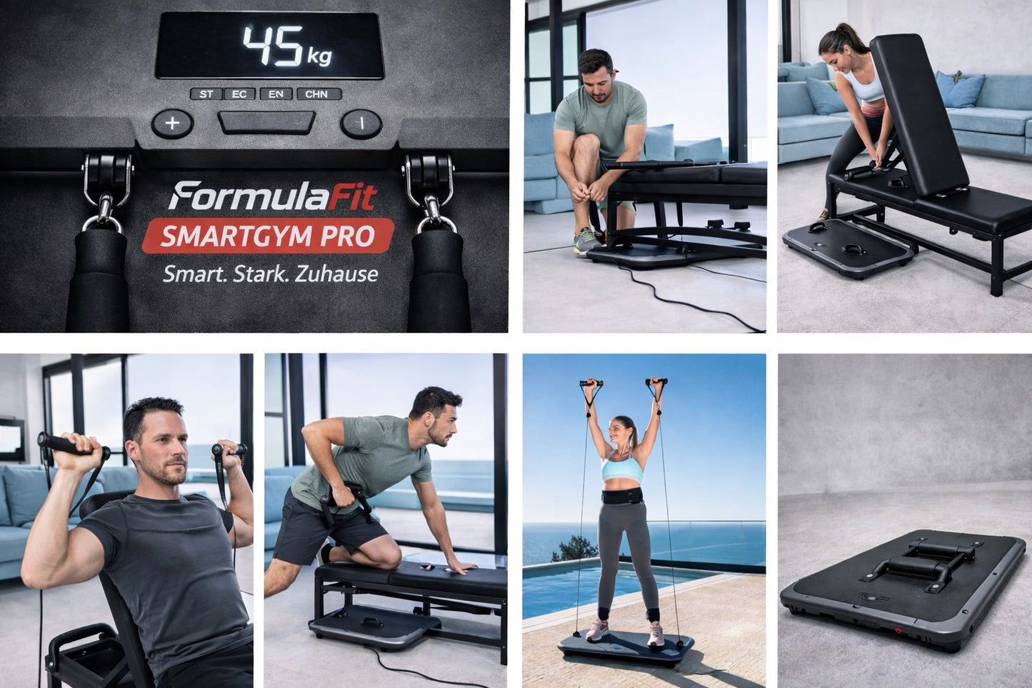 Miet-PREMIUM-FormulaFit SmartGym Pro für 6 Monate Inlusive Hantelbank