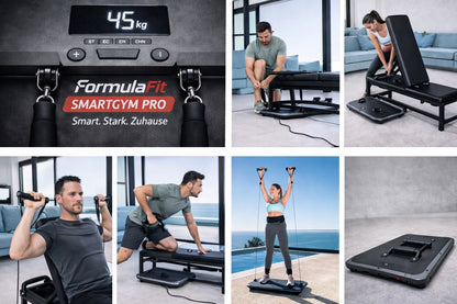 Miet-PREMIUM-FormulaFit SmartGym Pro für 6 Monate Inlusive Hantelbank