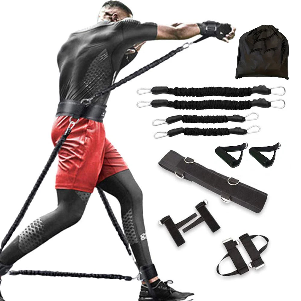 12-Piece Heavy Duty Resistance Boxing Training Set for MMA, Home Boxing & Taekwondo - Full Body Strength Equipment for Arms, Leg