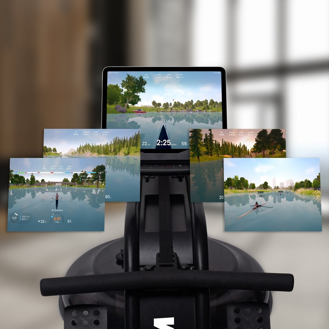 Rudergerät speedrower vf-Blackline Water Rower 1000 für 6 Monate